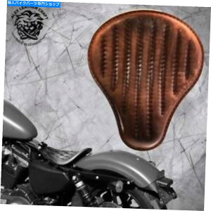Seats t[n[[X|[cX^[04-20re[WuEv2̃{bo[`bp[Th\V[g Bobber Chopper Saddle solo seat on frame Harley Sportster 04-20 Vintage Brown V2