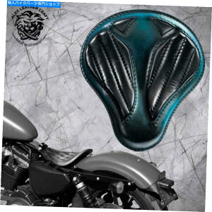 Seats t[X|[cX^[04-20 "V[g"eBt@j[u[ubNV2̃\V[gV[g Solo Seat seat on frame Sportster 04-20 "Short" Tiffany Blue & Black V2