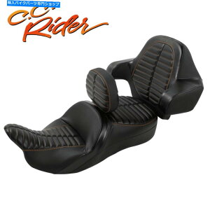 Seats C.C.C_[hCo[̏+n[[Xg[gOCh[hLOɓKobNXg C.C. RIDER Driver Passenger Seat+Backrest Fit For Harley Street Glide Road King
