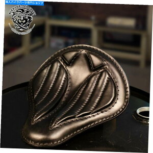 Seats {uo[`bp[JX^U[nhCh\V[guV[gubNV2vTCYXS/2 Bobber Chopper Custom leather handmade Solo Seat "Short black V2" size XS/2