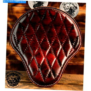Seats �{�o�[�`���b�p�[�J�X�^���\���V�[�g �Ԃƍ��̃n���h�Z���[��v3�T�C�Yl Bobber Chopper Custom Solo Seat Red and Black handsewn V3 size L�y���s�A���i�z