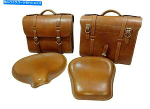 Seats �W���I��350/500�v�ɓK�����t�����g�ƃ��A�V�[�g�̃J�X�^���T�C�h�T�h���o�b�O Custom Side Saddle Bag With Front & Rear Seat Fit For Standard 350/500 Leather�y���s�A���i�z