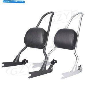 Seats ハーレーソフトアイルファットボーイ2006-16ブラック/シルバーのための旅客バックレストシシーバーパッド Passenger Backrest Sissy Bar Pad For Harley Softail Fatboy 2006-16 Black/Silver