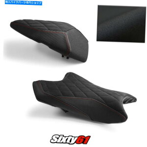 Seats ZX6RV[gJo[2019-2022tgAubNbhCgebNObvXG[h Kawasaki ZX6R Seat Cover 2019-2022 Front Rear Black Red Luimoto Tec-Grip Suede