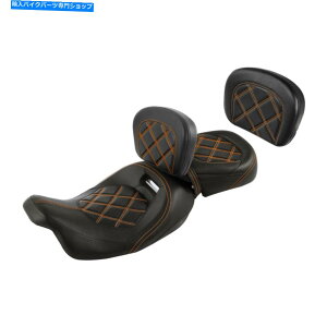 Seats ハーレーロードキングストリートグライドにフィットするバックレストパッド付きライダーの助手席09-22 Rider Passenger Seat w/ Backrest Pad Fit For Harley Road King Street Glide 09-22