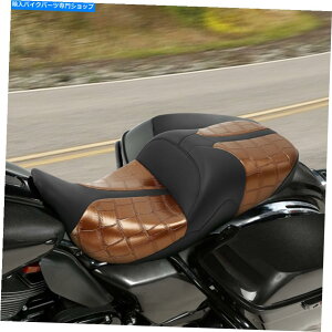 Seats n[[cA[GNgOChɓKPUnhNtghCo[Ə09-23 PU Handcrafted Driver &Passenger Seat Fit For Harley Touring Electra Glide 09-23