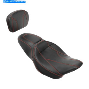 Seats ハーレーストリートグライドFLHX 09-22 2019にフィットするバックレストパッド付きライダーの助手席 Rider Passenger Seat w/ Backrest Pad Fit For Harley Street Glide FLHX 09-22 2019