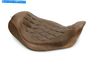 Seats 2006-17n[[_Cĩ}X^OChgbp[\V[g-Diamond/Brown -76706 Mustang Wide Tripper Solo Seat for 2006-17 Harley Dyna - Diamond/Brown - 76706
