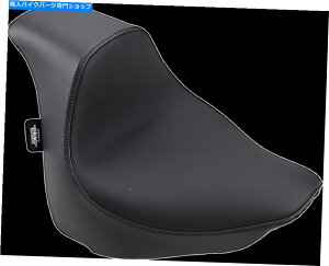 Seats DSubNU[rj[X[XEZn[[t@bg{u2018-2021̃}Eg\V[g DS Black Leather Vinyl Smooth EZ Mount Solo Seat for Harley Fat Bob 2018-2021