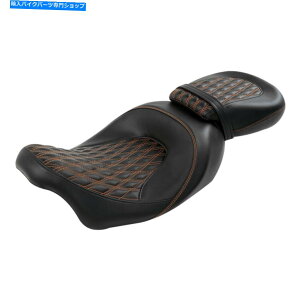 Seats �n�[���[�X�g���[�g�G���N�g���O���C�h�Ƀt�B�b�g����I�����W�X�e�b�`�h���C�o�[�̏����09-22 Orange Stitching Driver Passenger Seat Fit For Harley Street Electra Glide 09-22�y���s�A���i�z