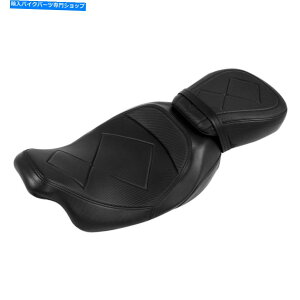 Seats n[[c[O[hLO2009-upubNɓKs[XhCo[Ə One Piece Driver & Passenger Seat Fit For Harley Touring Road King 2009-Up Black