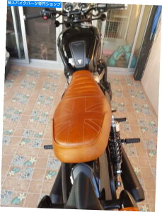 Seats T100�p��Triumph�V�[�g�i���A�����U�[�j�A�c�C���c�C���AT120�ɂ̓x�[�X�A���j�I���W���b�N+���[�����܂܂�܂� TRIUMPH SEAT(Real Leather) for T100,treet Twin,T120 include Base,Union Jack+Roll�y���s�A���i�z