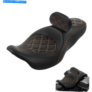 Seats n[[c[O[hLOɓKC_[obNXgw/C_[obNXgw/C_[obNXg09-21 Driver Passenger Seat w/ Rider Backrest Fit For Harley Touring Road King 09-21