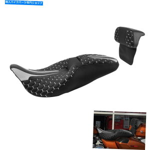 Seats n[[c[OGNgOCh14-22 20ɓKhCo[ȃobNXgpbh Driver Passenger Seat Backrest Pad Fit For Harley Touring Electra Glide 14-22 20