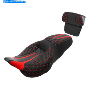 Seats Black+Red DriveȑȁobNXgn[[Xg[gOCh2014-2023ɓKĂ܂ Black+Red Driver Passenger Seat & Backrest Fit For Harley Street Glide 2014-2023
