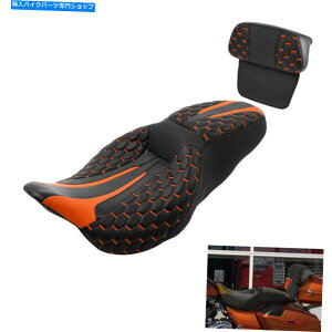 Seats C_[̏ +n[[Xg[gOCh[hOCh14-22ɓKobNXgpbh Rider Passenger Seat + Backrest Pad Fit For Harley Street Glide Road Glide 14-22