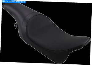 Seats DSubNU[rj[n[[GNgOCh[2015-16̊炩ȃvf^[V[g DS Black Leather Vinyl Smooth Predator Seat for Harley Electra Glide Low 2015-16