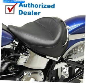 Seats �}�X�^���O���C�h�\���V�[�g�u���b�N�v���[��2005-2017 HarleySoftail Deluxe FLSTN 76232 Mustang Wide Solo Seat Black Plain 2005-2017 Harley Softail Deluxe FLSTN 76232