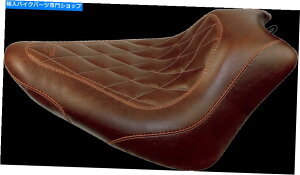 Seats �}�X�^���O���C�h�g���b�p�[�\���_�C�������h�V�[�g�u���E���n�[���[FXS FLS 12-17 MUSTANG Wide Tripper Solo Diamond Seat BROWN HARLEY FXS FLS 12-17�y���s�A���i�z