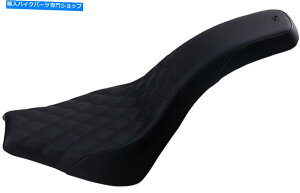 Seats vt@C[iqXeb`2AbvV[g - 18-22n[[FXBB20-22 FXST̃ubN Profiler Lattice Stitched 2-Up Seat - Black For 18-22 Harley FXBB & 20-22 FXST