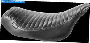 Seats Le Pera Black Vinyl Streakerv[c\V[g2008-2022n[[c[OFLHX Le Pera Black Vinyl Streaker Pleated Solo Seat 2008-2022 Harley Touring FLHX