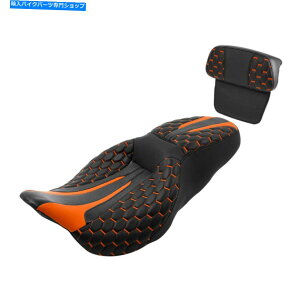 Seats n[[cA[[hLOɓK2AbvhCo[̏ȃobNXgpbh14-22 2-Up Driver Passenger Seat Backrest Pad Fit For Harley Touring Road King 14-22