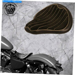 Seats t[HDX|[cX^[04-20ubNx[W̃{bo[`bp[JX^Th\V[g Bobber Chopper Custom Saddle solo seat on frame HD Sportster 04-20 black&beige