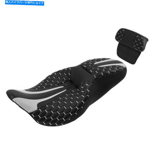 Seats ハーレーツーリングロードキング2014-2022に適したバックレストパッド付きドライバー助手席パッド Driver Passenger Seat W/ backrest Pad Fit For Harley Touring Road King 2014-2022