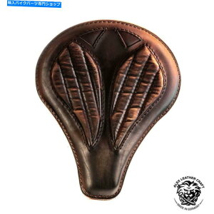 Seats �{�u�o�[�`���b�p�[�J�X�^���\���V�[�g�u�����O�n���h�V���[�����B���e�[�W�u���E��v2�v�T�C�Ys Bobber Chopper Custom Solo Seat Long handsewn vintage brown V2 size S�y���s�A���i�z