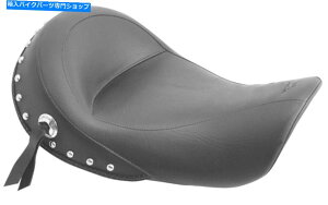 Seats n[[FXDWG_CiChOCh2007-2008,2010-2015\V[gW/Chr Studs Mustang Harley FXDWG Dyna Wide Glide 2007-2008,2010-2015 Solo Seat w/Chr Studs Mustang