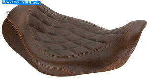 Seats gbp[_Ch\V[guE[}X^O76706 for 06-17n[[_Ci Tripper Diamond Solo Seat Brown Low Mustang 76706 For 06-17 Harley Dyna