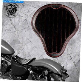 Seats フレームスポーツスター04-20 "グロスとベルベット"ブラックアンドレッドV2のソロシートシート Solo Seat seat on frame Sportster 04-20 "Gloss and Velvet" Black and Red V2