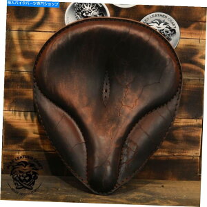 Seats �{�u�o�[�`���b�p�[�J�X�^���\���V�[�g�u�I�[���h�e�B�}�[�v���B���e�[�W�u���E���G���N�g���b�N�T�C�Yxl Bobber Chopper Custom Solo seat Oldtimer vintage brown electric size XL�y���s�A���i�z