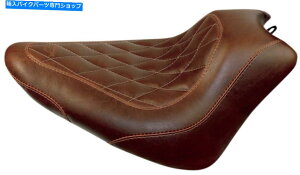 Seats 12-17 HD FLS 11-13 FXS�p�̃g���b�p�[�_�C�������h�u���E���\���V�[�g�}�X�^���O76766 Tripper Diamond Brown Solo Seat Mustang 76766 For 12-17 HD FLS 11-13 FXS�y���s�A���i�z