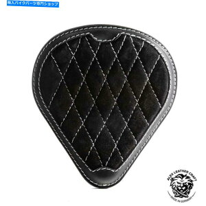 Seats �{�o�[�\���V�[�g�u�h���b�v�v�O���X�ƃx���x�b�g���Ɣ���V3�T�C�Ym/1 Bobber Solo Seat Drop Gloss and Velvet Black and White V3 size M/1�y���s�A���i�z