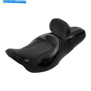 Seats ブラックドライバーの助手席&ライダーバックレストフィットハーレーロードグライド2009-2022 Black Driver Passenger Seat & Rider Backrest Fit For Harley Road Glide 2009-2022