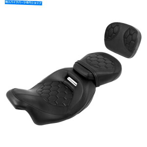 Seats ハーレーツアーモデルに適したドライバーの助手席バックレストフィット2009-Up Driver Passenger Seat w/Sissy Bar Backrest Fit For Harley Touring Models 2009-Up