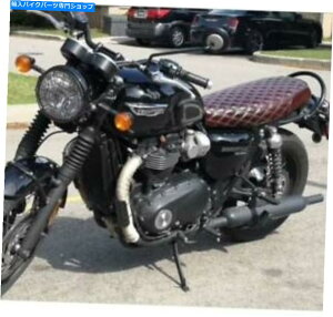 Seats T100��Triumph�V�[�g�i���A�����U�[�j�A�c�C�[�g�c�C���AT120�ɂ̓x�[�X�A�t���_�C�������h���܂܂�܂� TRIUMPH SEAT(Real Leather) for T100,treet Twin,T120 include Base,Full Diamond�y���s�A���i�z