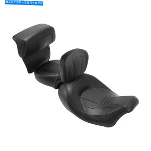 Seats hCo[̏ȃobNXgn[[[hLOɃtBbg`bvpbh14-22ubN Driver Passenger Seat Backrest Chopped Pad Fit For Harley Road King 14-22 Black