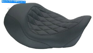 Seats }X^OChgbp[ubN_ChXeb`tH[h\V[g06-17n[[_Ci Mustang Wide Tripper Black Diamond Stitch Forward Solo Seat 06-17 Harley Dyna