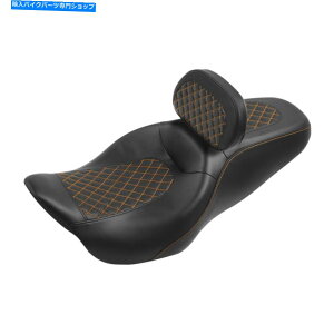 Seats ハーレーロードグライド2009-2022に適合するライダーバックレストパッド付きドライバー助手席パッド Driver Passenger Seat w/ Rider Backrest Pad Fit For Harley Road Glide 2009-2022