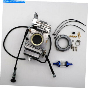 Carburetor ~NjHSR45̃Lu^[45mmn[[G{cCJt`[NP[uCNCtB^[ Carburetor For Mikuni HSR45 45mm Harley EVO Twin Cam With Choke Cable CNC Filter