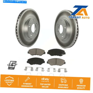 Brake Disc Rotors 2002N2004Ñz_CR-ṼtgR[eBOfBXNu[L[^[ƃZ~bNpbhLbg Front Coated Disc Brake Rotors And Ceramic Pads Kit For 2002-2004 Honda CR-V