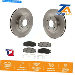 Brake Disc Rotors q_CT^tFp̃tgfBXNu[L[^[ƃZ~^pbhLbg Front Disc Brake Rotors And Semi-Metallic Pads Kit For Hyundai Santa Fe
