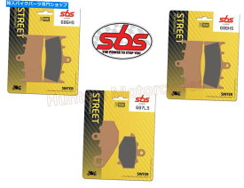 Brake Pads 川崎ER6F＆ER6N SBSセンターフロント＆リアブレーキパッド3 xディスク用 Kawasaki ER6F & ER6N SBS Sintered Front & Rear Brake Pads for 3 x Discs