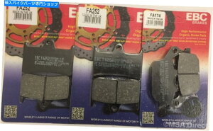 Brake Pads EBCI[KjbNtgуAfBXNu[Lpbh̓}ng[T[700i2016?2022jɓK܂ EBC Organic FRONT and REAR Disc Brake Pads Fits YAMAHA TRACER 700 (2016 to 2022)