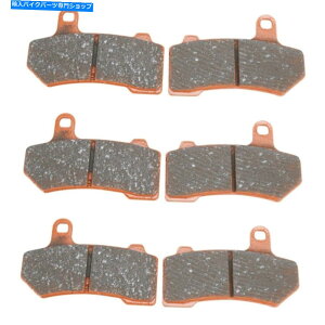 Brake Pads EBC FA409V X3�Z�~�Č��t�����g/���A�u���[�Lv�p�b�h3�n�[���[FLH 08-19�̃Z�b�g EBC FA409V x3 Semi Sintered Front/Rear Brake V Pads Set of 3 Harley FLH 08-19