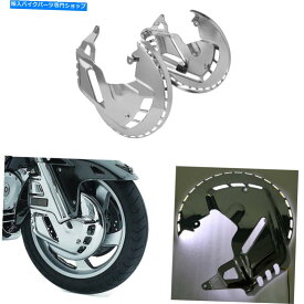 Brake Disc Rotors クロムブレーキローターカバーLEDリングオブファイアーホンダゴールドウィング1800 GL1800 01-17 Chrome Brake Rotor Covers LED Ring Of Fire For Honda Goldwing 1800 GL1800 01-17