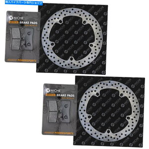 Brake Disc Rotors BMW 34117690170 34112314894�Z�~���^���b�N�p�j�b�`�t�����g�u���[�L���[�^�[�p�b�h�L�b�g NICHE Front Brake Rotor Pad Kit For BMW 34117690170 34112314894 Semi Metallic�y���s�A���i�z