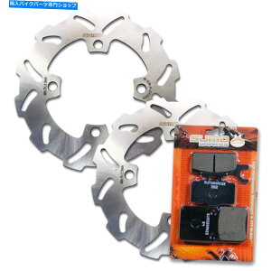 Brake Disc Rotors KX65̃tg+AnCptH[}Xu[LfBXN[^[+pbh[2000-2023] Front+Rear High Performance Brake Disc Rotor+Pads for Kawasaki KX65 [2000-2023]